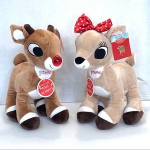 NWT Rudolph the Red Nosed Reindeer & Clarice Plush Music Christmas Xmas Toy Gift